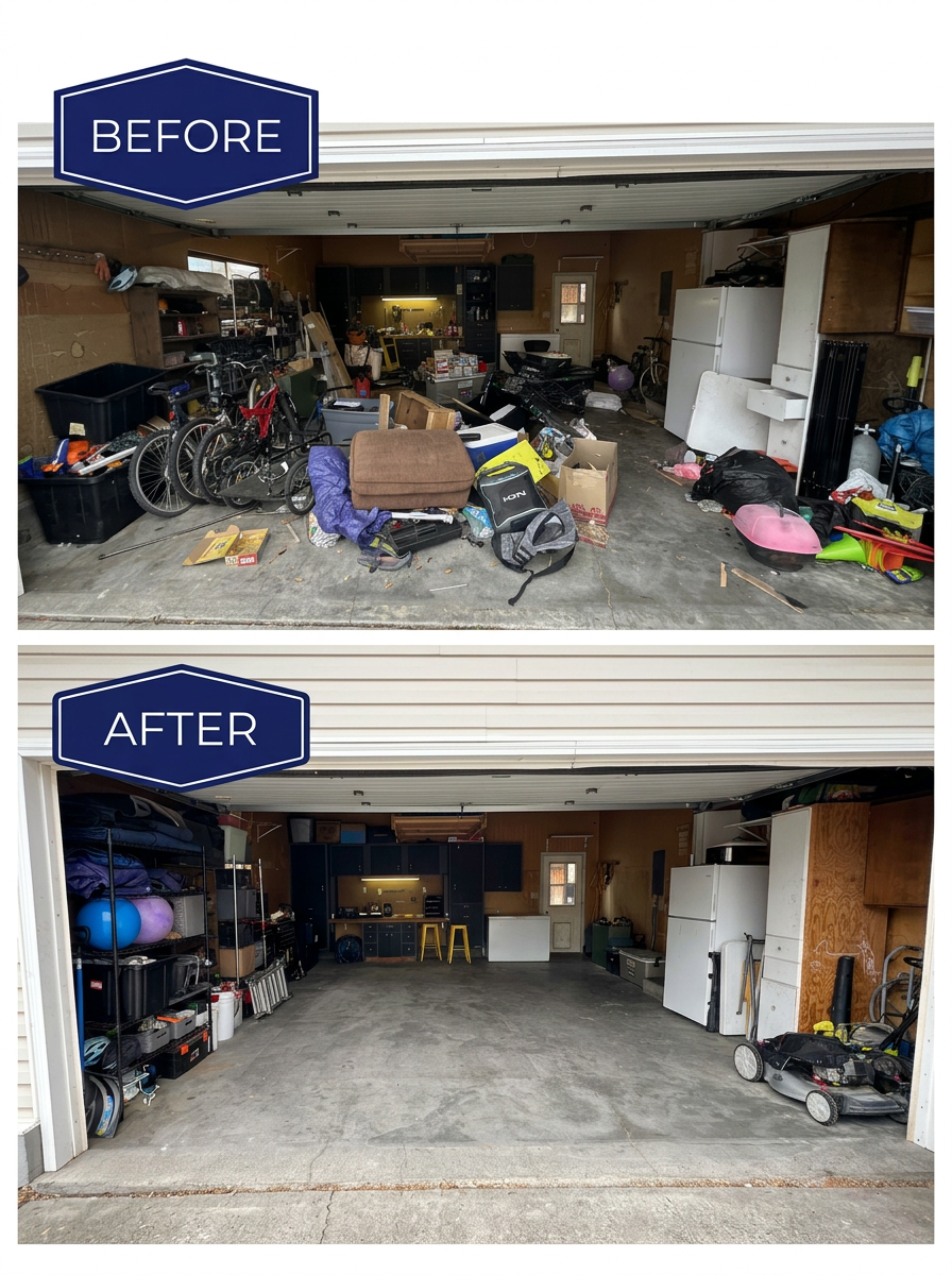 Garage reorganization makeover by Fat Zach's